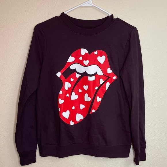 Rolling Stones Hearts Graphic Sweatshirt - Picture 8 of 16